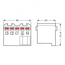 WAGO | 277-121 | FEMALE CONNECTOR; 5-POLE; 2,50 MM²; WHITE