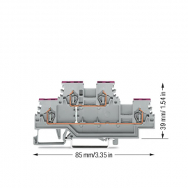 WAGO | 279-508 | DOUBLE-DECK TERMINAL BLOCK; 4-CONDUCTOR THR