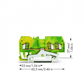 WAGO | 279-687 | 3-CONDUCTOR GROUND TERMINAL BLOCK; 1.5 MM²;