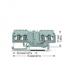 WAGO | 279-826 | DOUBLE POTENTIAL TERMINAL BLOCK; 1.5 MM²; W