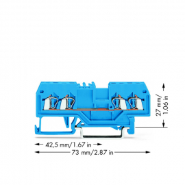 WAGO | 279-834 | 4-CONDUCTOR THROUGH TERMINAL BLOCK; 1.5 MM²