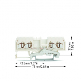 WAGO | 279-838 | 4-CONDUCTOR SHIELD TERMINAL BLOCK; 1.5 MM²;