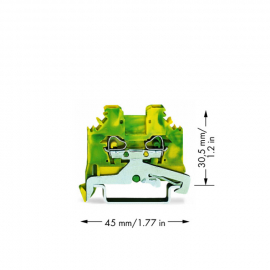 WAGO | 280-107 | 2-CONDUCTOR GROUND TERMINAL BLOCK; 2.5 MM²;