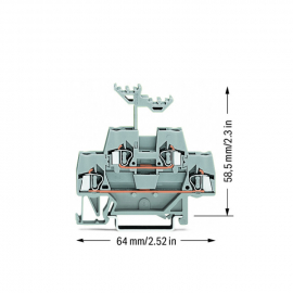 WAGO | 280-519 | DOUBLE-DECK TERMINAL BLOCK; THROUGH/THROUGH