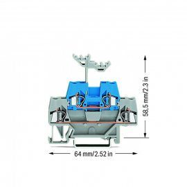 WAGO | 280-533 | DOUBLE-DECK TERMINAL BLOCK; THROUGH/THROUGH