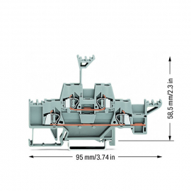 WAGO | 280-543 | DOUBLE-DECK TERMINAL BLOCK; THROUGH/THROUGH