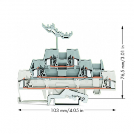 WAGO | 280-548 | TRIPLE-DECK TERMINAL BLOCK; SHIELD/THROUGH/