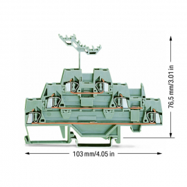 WAGO | 280-549 | TRIPLE-DECK TERMINAL BLOCK; THROUGH/THROUGH