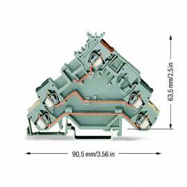 WAGO | 280-583 | 3-CONDUCTOR ACTUATOR SUPPLY TERMINAL BLOCK;