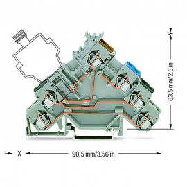 WAGO | 280-588 | 4-CONDUCTOR SENSOR TERMINAL BLOCK; FOR PNP