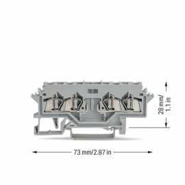 WAGO | 280-606 | 4-CONDUCTOR CARRIER TERMINAL BLOCK; FOR DIN