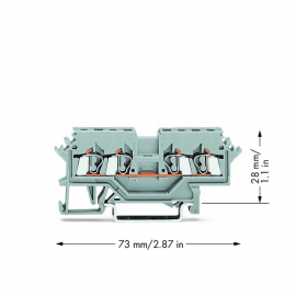 WAGO | 280-621 | 4-CONDUCTOR THROUGH TERMINAL BLOCK; 2.5 MM²