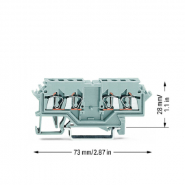 WAGO | 280-626 | DOUBLE POTENTIAL TERMINAL BLOCK; 2.5 MM²; L