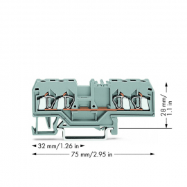 WAGO | 280-633 | 4-CONDUCTOR THROUGH TERMINAL BLOCK; 2.5 MM²