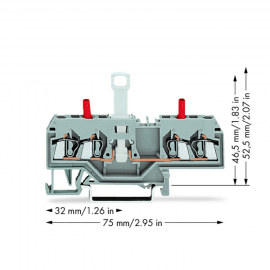 WAGO | 280-649 | 2-CONDUCTOR DISCONNECT/TEST TERMINAL BLOCK;