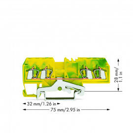 WAGO | 280-677 | 4-CONDUCTOR GROUND TERMINAL BLOCK; 2.5 MM²;