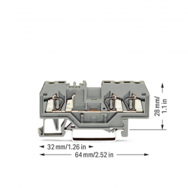 WAGO | 280-681 | 3-CONDUCTOR THROUGH TERMINAL BLOCK; 2.5 MM²