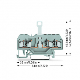 WAGO | 280-683 | 3-CONDUCTOR DISCONNECT TERMINAL BLOCK; FOR