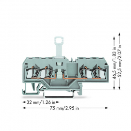 WAGO | 280-685 | 4-CONDUCTOR DISCONNECT TERMINAL BLOCK; FOR