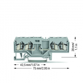 WAGO | 280-686 | 4-CONDUCTOR CARRIER TERMINAL BLOCK; FOR DIN