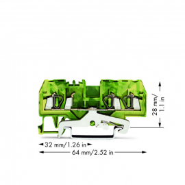 WAGO | 280-687 | 3-CONDUCTOR GROUND TERMINAL BLOCK; 2.5 MM²;