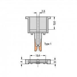 WAGO | 280-801 | EMPTY COMPONENT PLUG HOUSING; GRAY