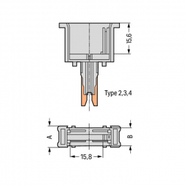 WAGO | 280-802 | EMPTY COMPONENT PLUG HOUSING; GRAY