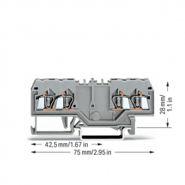 WAGO | 280-826 | DOUBLE POTENTIAL TERMINAL BLOCK; 2.5 MM²; W