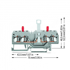 WAGO | 280-829 | 2-CONDUCTOR DISCONNECT/TEST TERMINAL BLOCK;