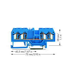 WAGO | 280-834 | 4-CONDUCTOR THROUGH TERMINAL BLOCK; 2.5 MM²