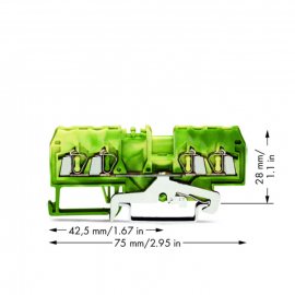 WAGO | 280-837 | 4-CONDUCTOR GROUND TERMINAL BLOCK; 2.5 MM²;