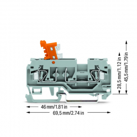 WAGO | 280-870 | 2-CONDUCTOR DISCONNECT/TEST TERMINAL BLOCK;