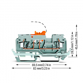 WAGO | 280-871 | 2-CONDUCTOR DISCONNECT/TEST TERMINAL BLOCK;