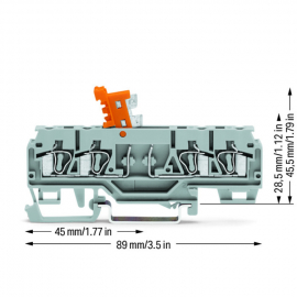 WAGO | 280-874 | 4-CONDUCTOR DISCONNECT/TEST TERMINAL BLOCK;