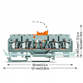 WAGO | 280-875 | 4-CONDUCTOR DISCONNECT/TEST TERMINAL BLOCK;