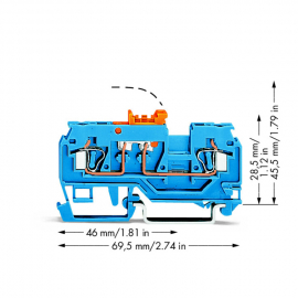 WAGO | 280-876 | 2-CONDUCTOR DISCONNECT/TEST TERMINAL BLOCK;