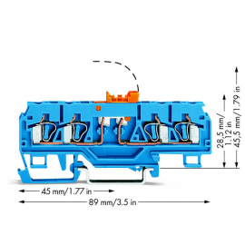 WAGO | 280-885 | 4-CONDUCTOR DISCONNECT/TEST TERMINAL BLOCK;