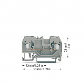 WAGO | 280-901 | 2-CONDUCTOR THROUGH TERMINAL BLOCK; 2.5 MM²