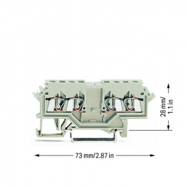 WAGO | 280-989 | DOUBLE POTENTIAL TERMINAL BLOCK; 2.5 MM²; S