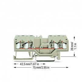 WAGO | 280-994 | 4-CONDUCTOR THROUGH TERMINAL BLOCK; 2.5 MM²