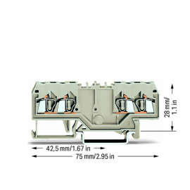 WAGO | 280-995 | DOUBLE POTENTIAL TERMINAL BLOCK; 2.5 MM²; S