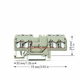 WAGO | 280-999 | 4-CONDUCTOR THROUGH TERMINAL BLOCK; 2.5 MM²