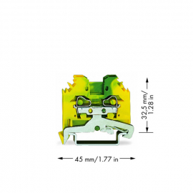 WAGO | 281-107 | 2-CONDUCTOR GROUND TERMINAL BLOCK; 4 MM²; L