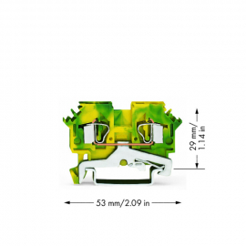 WAGO | 281-607/999-950 | 2-CONDUCTOR GROUND TERMINAL BLOCK;