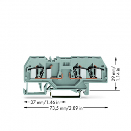 WAGO | 281-610 | 3-CONDUCTOR CARRIER TERMINAL BLOCK; FOR DIN