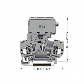 WAGO | 281-611 | 2-CONDUCTOR FUSE TERMINAL BLOCK; WITH PIVOT