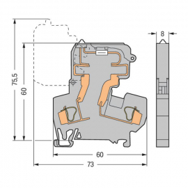 WAGO | 281-611/281-418 | 2-CONDUCTOR FUSE TERMINAL BLOCK; WI