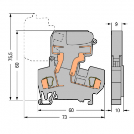 WAGO | 281-613 | 2-CONDUCTOR FUSE TERMINAL BLOCK; WITH PIVOT