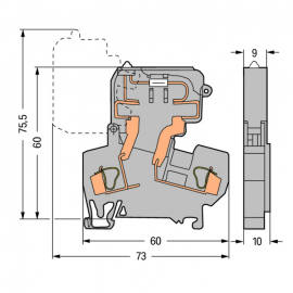 WAGO | 281-613/281-417 | 2-CONDUCTOR FUSE TERMINAL BLOCK; WI