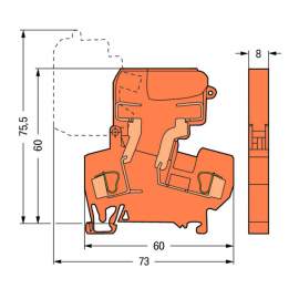 WAGO | 281-616 | 2-CONDUCTOR FUSE TERMINAL BLOCK; WITH PIVOT